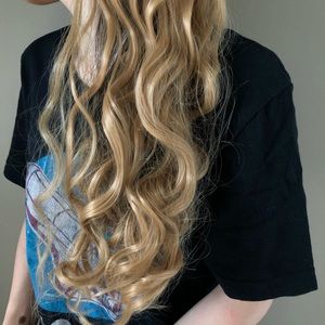 7pcs clip in Hair Extensions honey Blonde